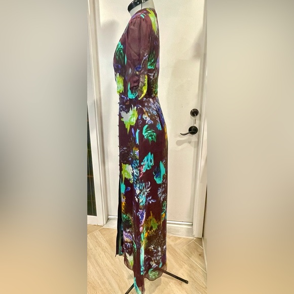 Mason by Michelle Mason Silk Floral Maxi, plum floral, 0 - Picture 3 of 14
